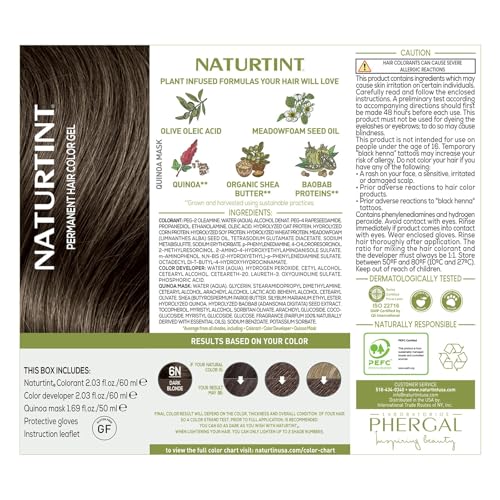 Naturtint 6N Dark Blonde Permanent Hair Color (Pack of 1), Ammonia Free, Vegan, Cruelty Free, up to 100% Gray Coverage, Long Lasting Results (Packaging may vary) - Image 5