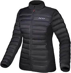 Jaqueta Puffer Casual Feminina X11 Motociclista Proteção Frio Bobojaco Preta
