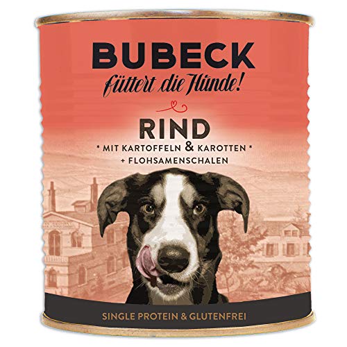 Nassfutter für Hunde | getreidefrei von Bubeck | Verschiedene Sorten (RInd, 800g)