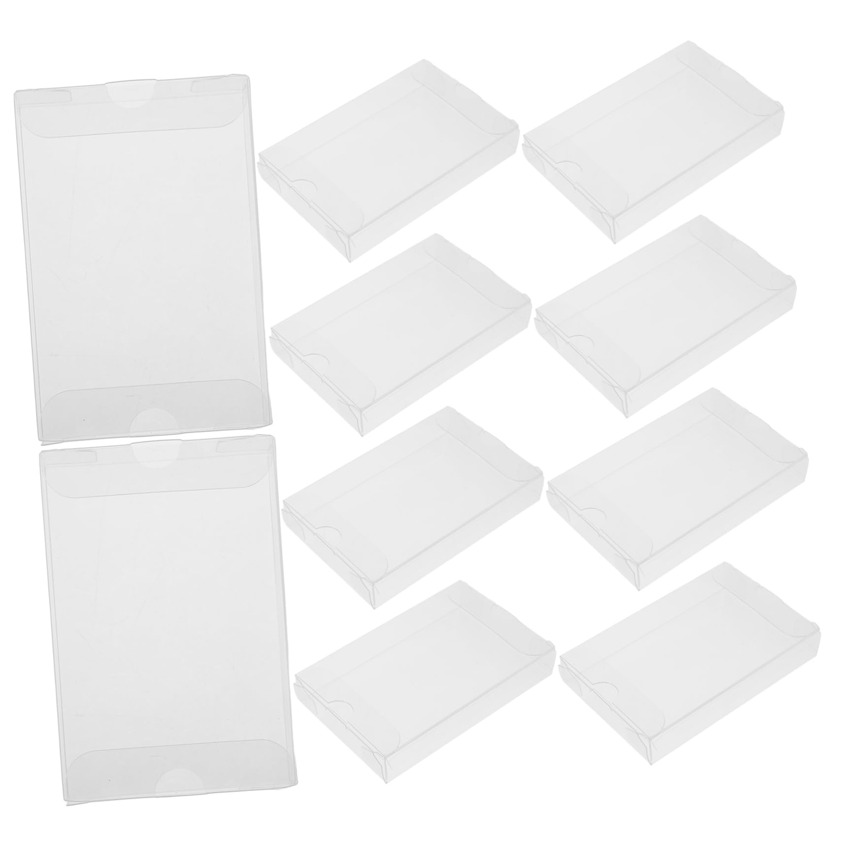 Mikinona 10pcs PVC Audio Cassette Storage Case Tape Container for Dust Organization and Display of Music Collectibles