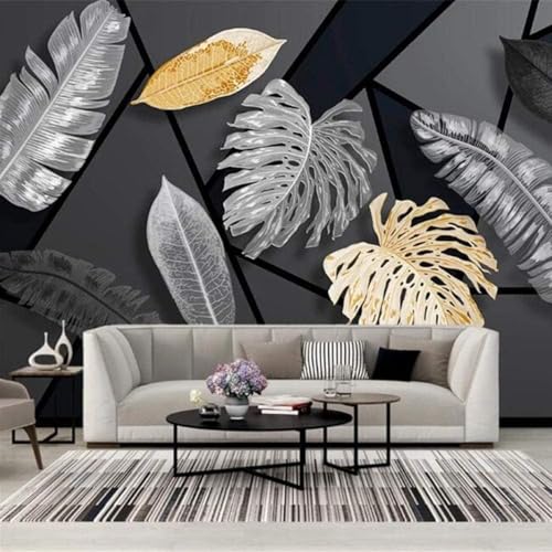 YueMingDi Sala De Estar Dormitorio Fondo De Pantalla Planta Pluma Paisaje Minimalista Paisaje Dormitorio Sofá Tv Fondo De Pantalla-300Cm×210Cm