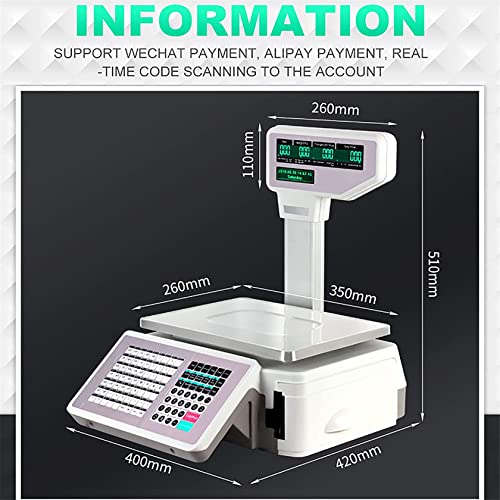 Báscula digital para impresión de precios y código de barras miniatura 2