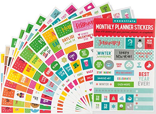 peter pauper press calendar - Essentials Month By Month Planner Stickers (set of 475 stickers)