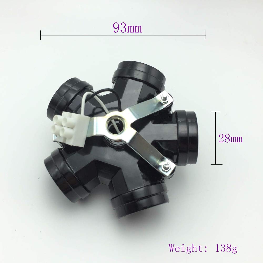 Kamas E27 Bakelite Lamp Holder E27 Vintage Edison 5-Heads Screw Bulb Lamp Socket Black Retro Pendant Lamp bases 2PCS/Lot