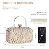 CORIOS Strass Blume Clutch Damen Diamant Abendtasche Glitter Kristall Handtasche Elegant Schultertasche Klein Tasche Glänzend Umhängetasche für Geburtstag Cocktailparty Tanzparty Abendparty Silber #2