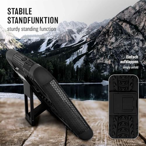 Coque iPhone 15 Pro Max antichoc robuste avec béquille arrière TPU