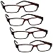 Produktbild The Reading Glasses Company Die Lesebrille Unternehmen Braune Schildpatt Leicht Komfortables Leser Wert 4er-Pack Designer Stil Herren Frauen UVR4PK032BR +2, 50 / Braune Schildpatt