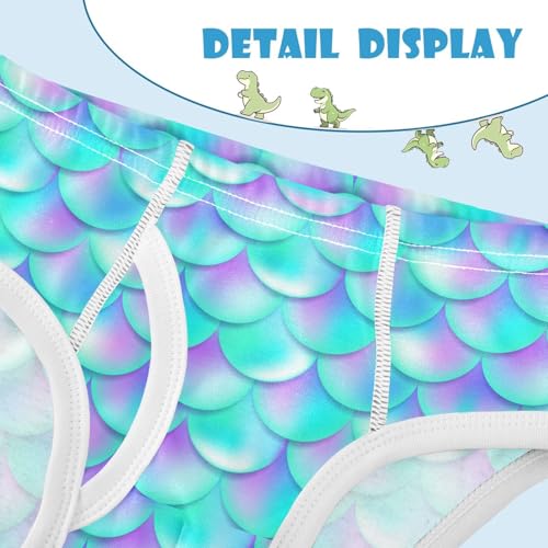 visesunny Boys Potty Training Underwear Pearl Purple Blue Mermaid Breathe Cotton Briefs Size 2T-8Y for Toddler4