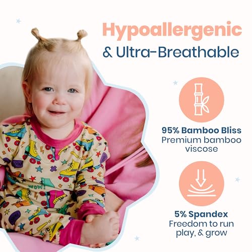 Buttery Soft Pajamas for Kids - Two Piece Viscose From Bamboo Pjs - Styled By Kardashians - Rollin To Bed Pajamas for Girls3