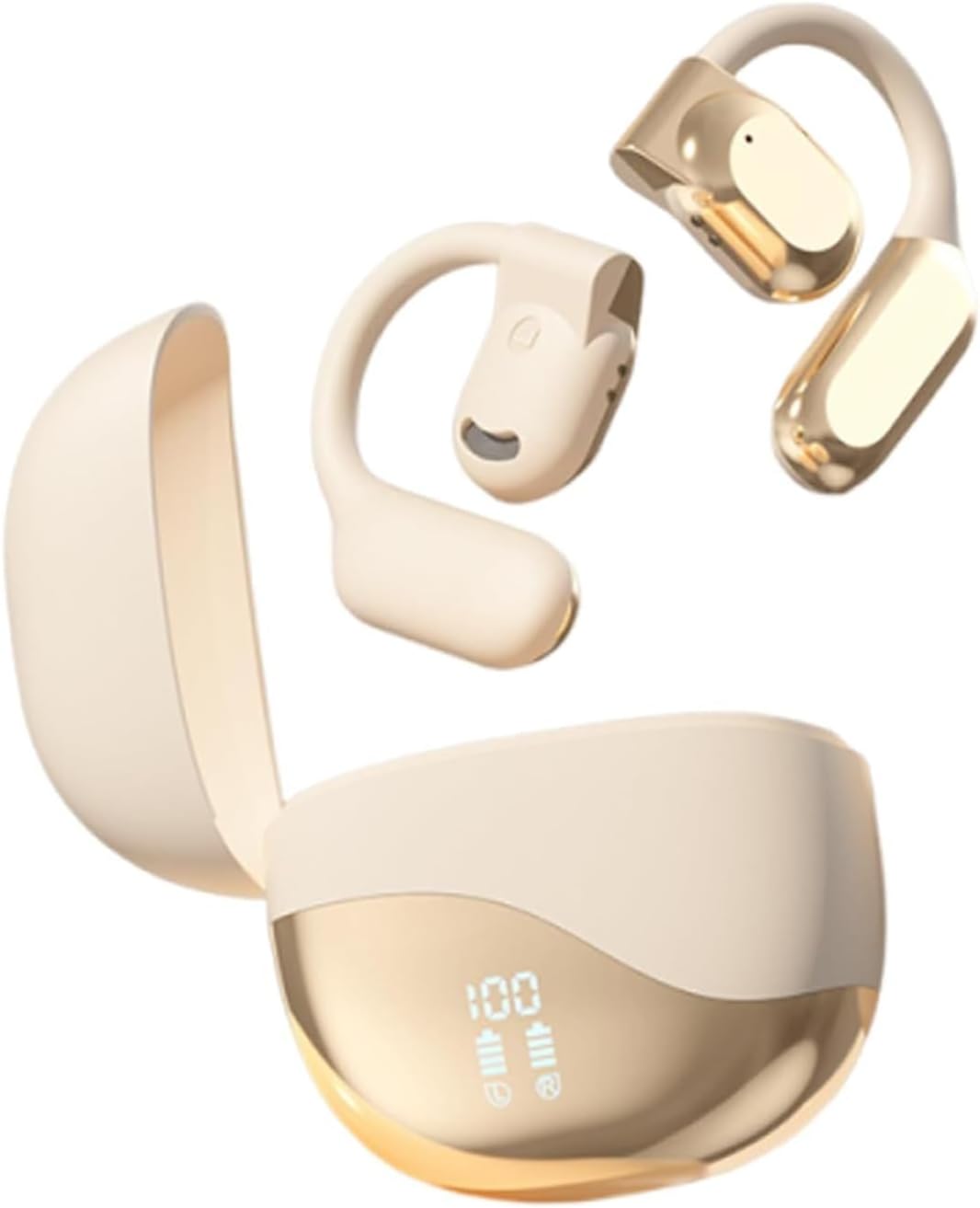 AI Real-Time Translator Earbuds 144 Languages & Accents Wireless Bluetooth 3-in-1 for Travel Business Learning, Compatible with Android & iPhone (White)