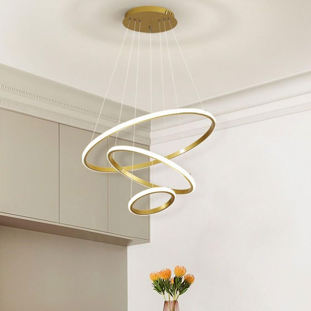 Lampe suspendue imbriquée LED 3 couleurs intensité variable