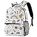 Mochila casual Mochilas Música Social Media Rucksack para las mujeres Bookbag de viaje de alta capacidad Bolsas de hombro, Multicolores-7