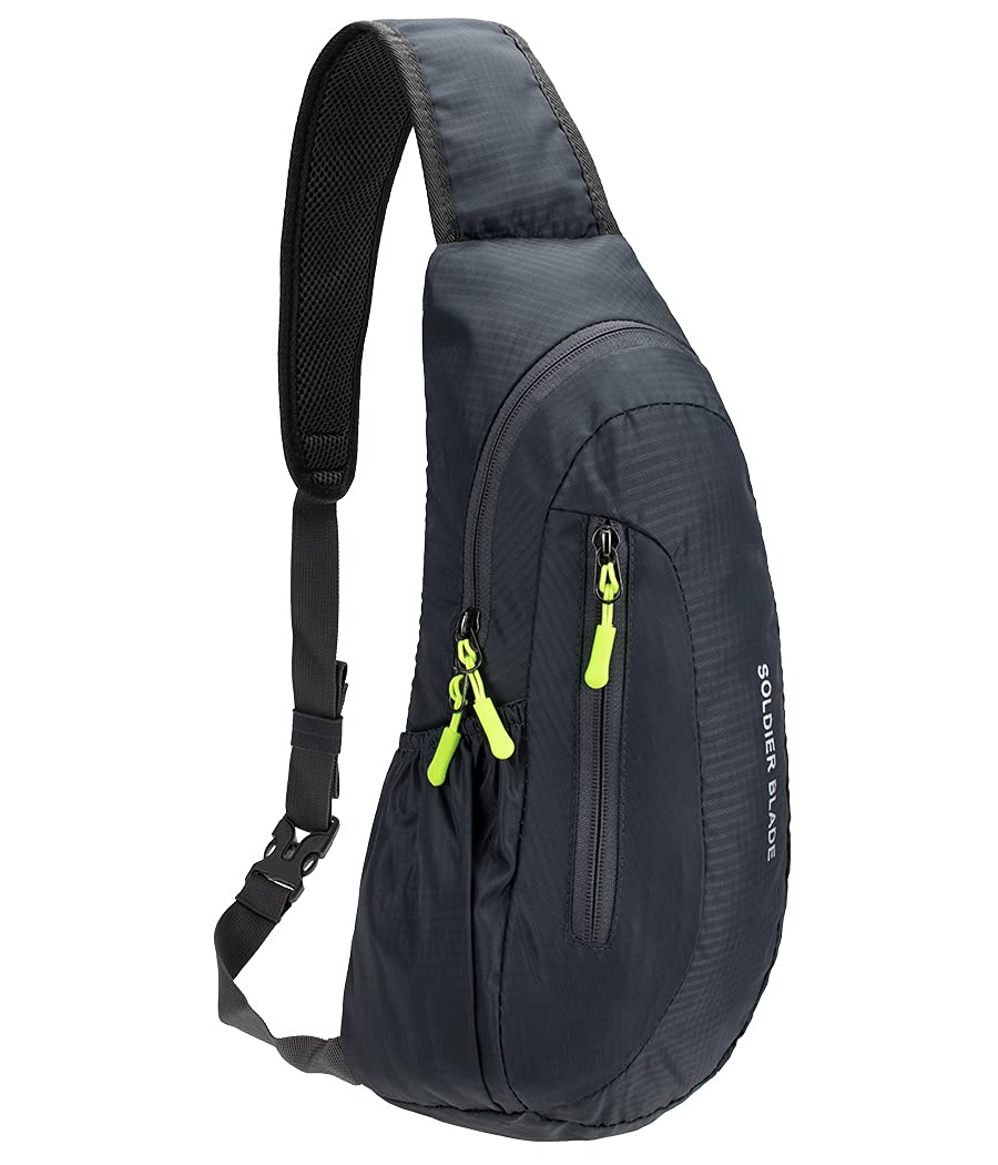 Gisdanchz Impermeable Nylon Mochila Bolso Pecho Cruzado Hombre Mujer para Deporte