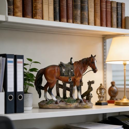 Estatua de resina de caballo para decoración miniatura 3