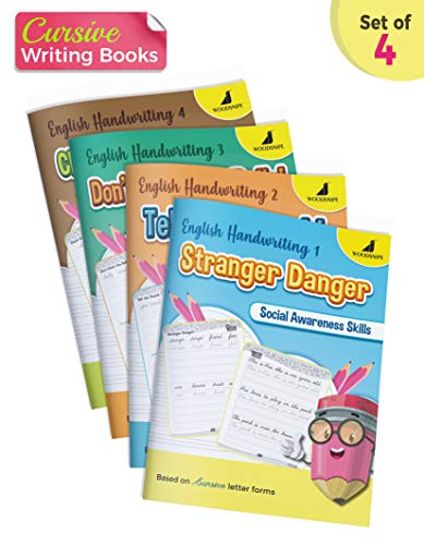 Image of English Cursive Writing Books for 6 to 10 Year Kids | Handwriting Practice Pattern Writing Books | Story Theme Based Practice Activities For Children | Set of 4
