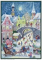 Adventskalender Buntes Treiben an der Brücke: Papier-Adventskalender