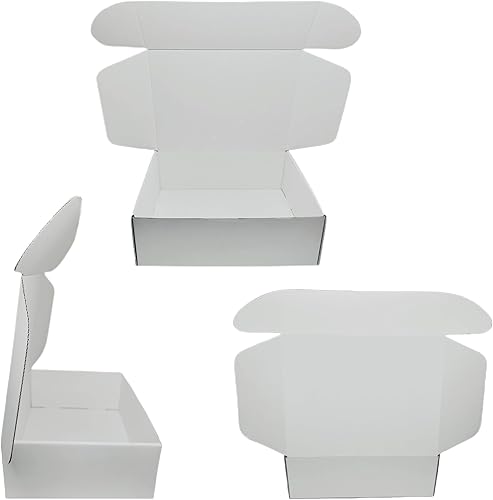 Miniatura 5 de Cajas de cartón pequeñas de 6 x 6 x 2 pulgadas, paquete de 100 cajas de correo corrugado para almacenamiento y envío (blanco)
