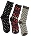 Bamboo Blend Women's Crew Socks (3 Pair) Autumn Fall Leaves One Size