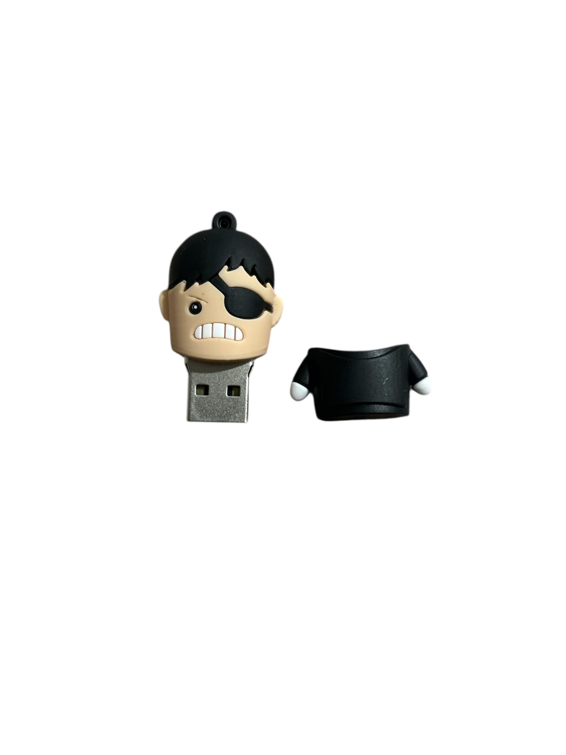 CleverlyGifted_64GB_Novelty Pirate Character USB Flash Drive, Black and Beige, Removable Design, 2.0, Upto 10mbps-image-42