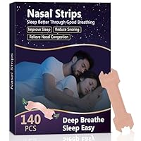 140 Stück Nasenstreifen Gegen Schnarchen, Schnarchschiene Nose Strips für Besseren Schlaf & Sport, Medikamentenfrei, Schnarchreduzierung für Männer und Frauen (66 x 19 mm)