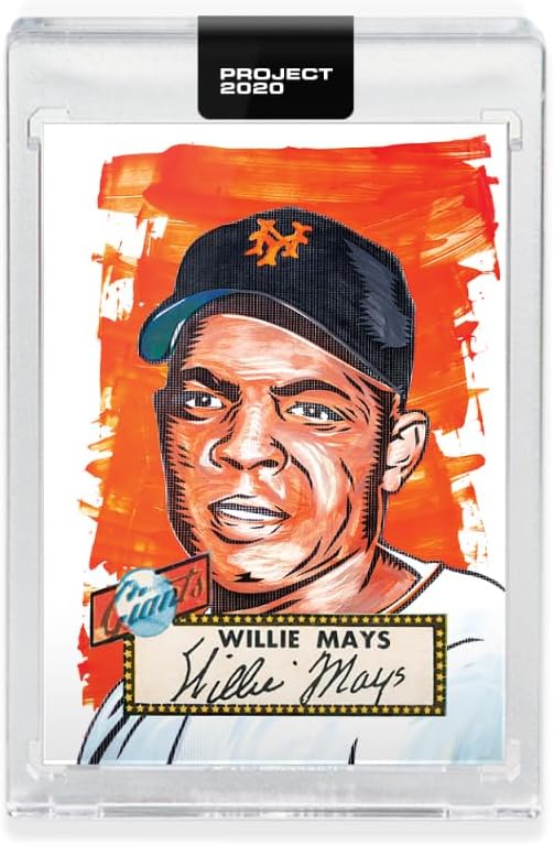 2020 Topps Project 2020 Baseball #143 Willie Mays New York Giants by Artist Blake Jaieson 1952 Topps Online Exclusive Limited Production