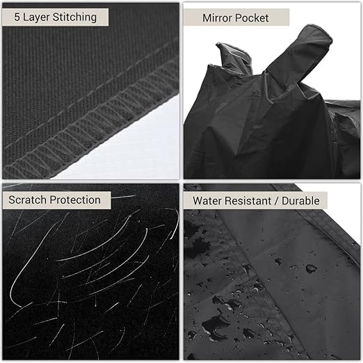 Image of Scooty - Bike Cover for Ola S1 X Scooty Bike Cover with Water-Resistant and Dust Proof Premium 190T Fabric Entire Black