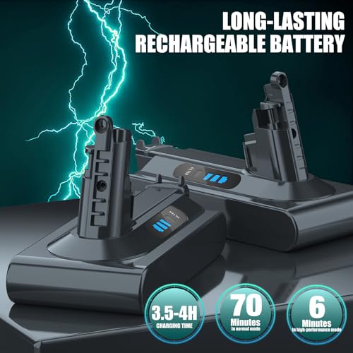 Image of EGR 6500mAh Battery Replacement Compatible with Dyson V10 Animal /Absolute /Fluffy /Motorhead SV12 Cordless Stick Vacuum Cleaner with 2 Filters