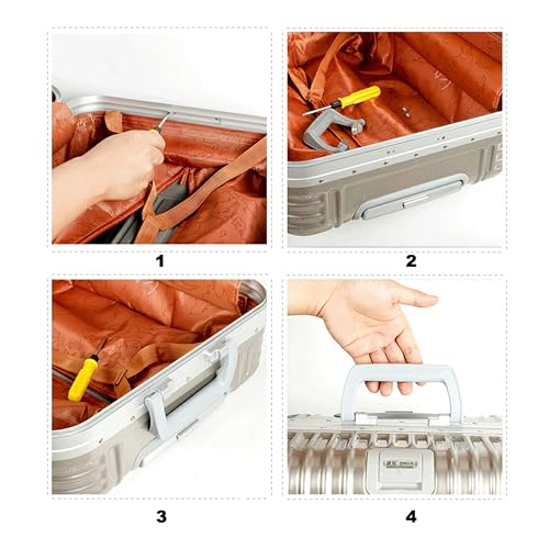 Image of 2Pcs Multi-Functional Case Handle Pull Handle Grip 21.5cm 115B Series B113 Black