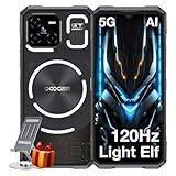 DOOGEE Blade GT AI 5G Rugged Phone Unlocked,LED Light Effect,6nm D7050 CPU,32GB+256GB/2TB,10.5mm Ultra-Thin Android 14 Rugged Smartphone,6.72' FHD+120Hz,48MP,5500mAh+18W,NFC/Face ID/Fingerprint/WiFi6