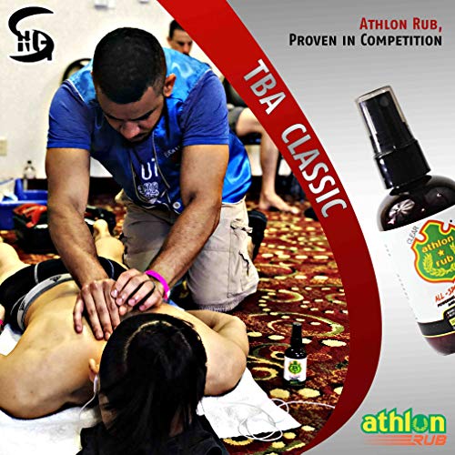 Athlon Rub Muscle Pain Relief - Warm up Herbal Oil For Muscle & Joint Pain Relief | Muscle Recovery, Reduces Stress & Pain | Anti Inflammatory (Arthritis) Muscle Rub | For All Sports (3.4 Oz / 100 ml)