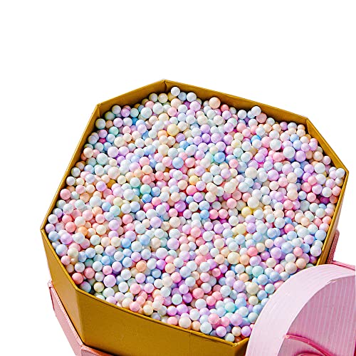 Merry Holidays Packing Peanuts 100G, Macaron Colors Foam Balls, Diameter 3Mm, Gift Box Decorative Filler #TOP26