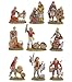 Moranduzzo Set 9 Neapolitanische Hirten für 6 cm Krippe Maßstab 1:32 – MINI 6 – Unzerbrechliche Figur, Stil '700, Handbemalt, Bildhauer M. Landi, Hergestellt in Italien