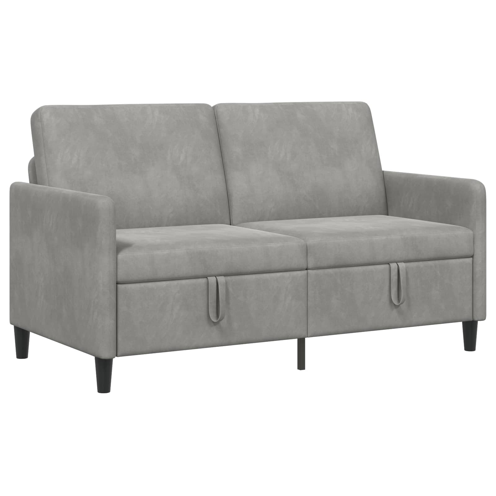 vidaXL Divano con Storage Grigio Chiaro 152 x 78 x 87 cm Poliestere