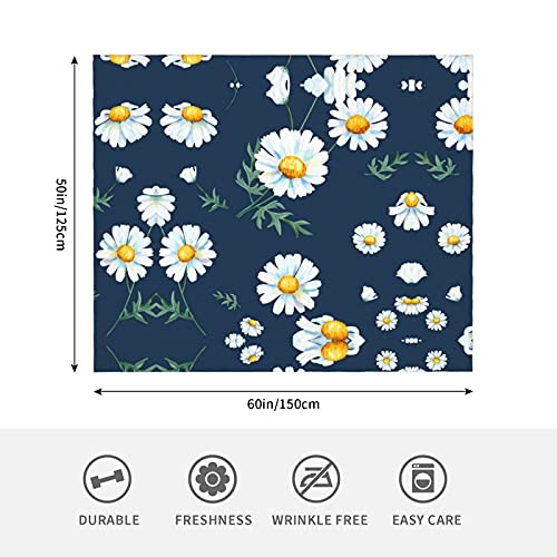 Couverture en flanelle Daisy douce pour lit et canapé