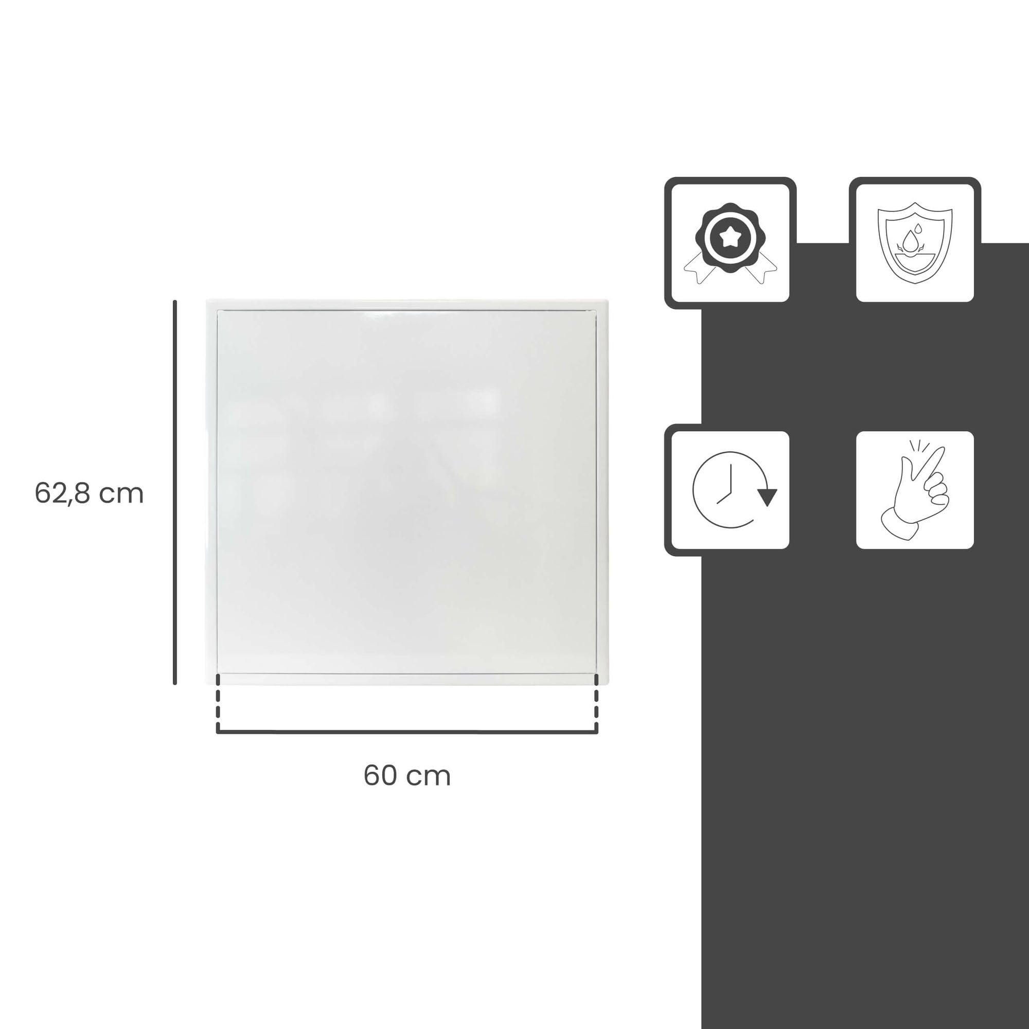 PROTEKTOR 60cm x 60cm sportello d’ispezione in acciaio con chiusura a scatto Bianco