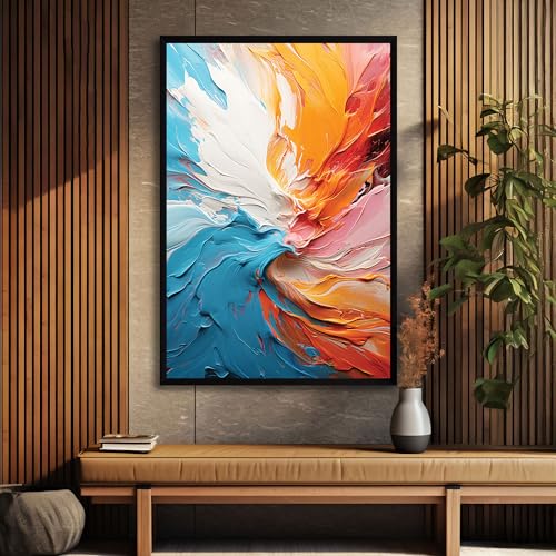 Image of The Castle Decor Abstract Wall Art | Big Size Modern Framed Painting for Living Room & Bedroom Decoration | Premium Gifting (20x30 Inches) (Design-3)