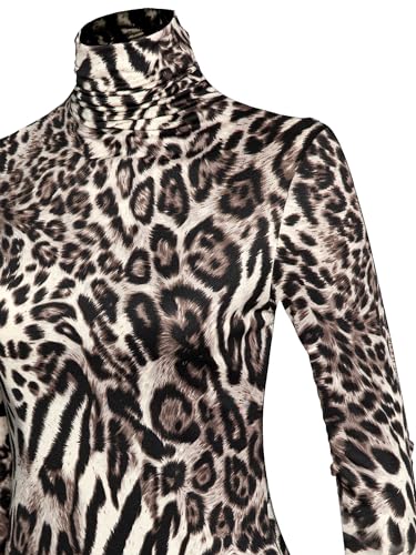 SSOULM Women's Slim Lightweight Long Sleeve Pullover Turtleneck Shirt Top with Plus Size4