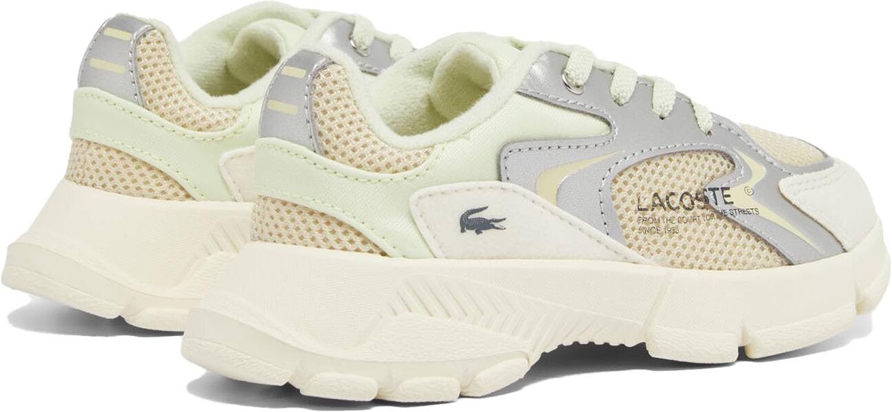 Lacoste Kids L003 Neo Sneaker, LT BRW/LT YLW, 6