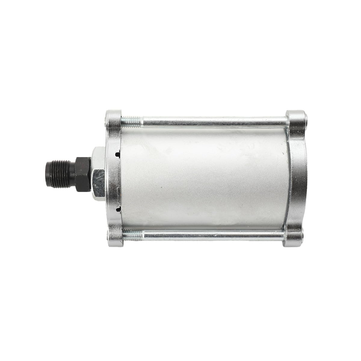 Druckluftmotor, 10 bar Druckluftmotor kompatibel mit pneumatisch angetriebene Hydraulikpumpen, Gehäuse mit Stehbolzen, 130mm Zylinderlänge, 1/4'' Gewinde Luftanschluss, silber