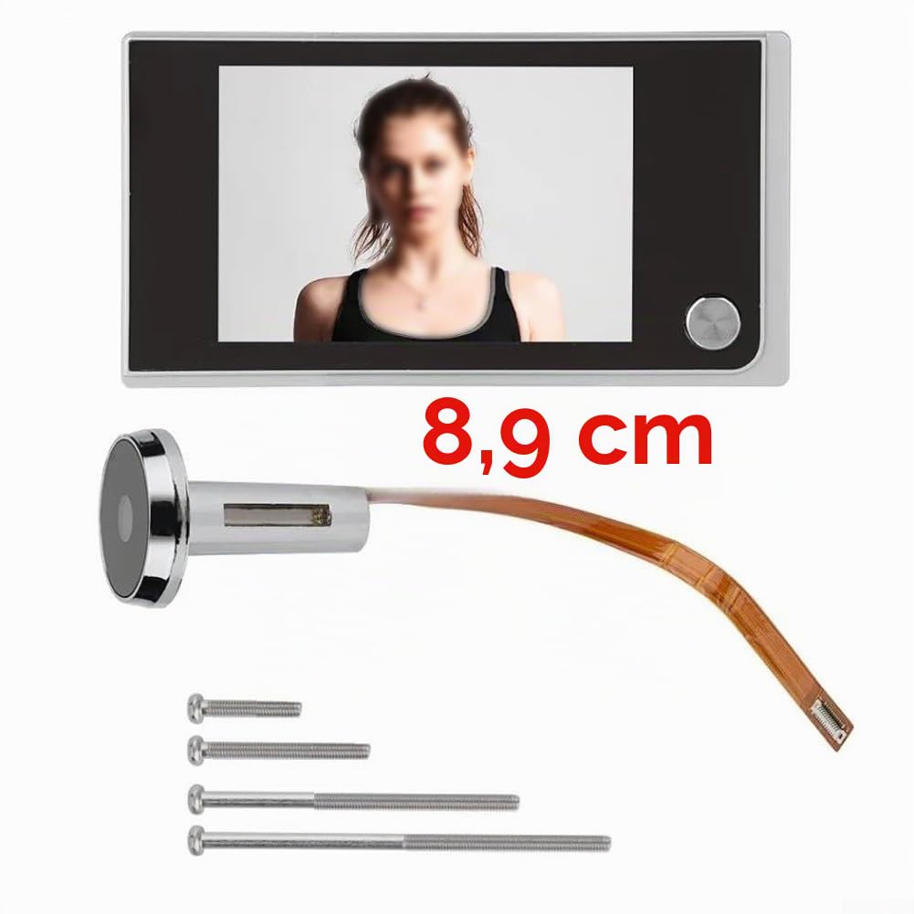 Telecamera Spioncino, Visualizzatore Digitale per Porta con Telecamera, con Schermo LCD da 3,5 Pollici, Telecamera di Sicurezza Wireless HD 720P per la Sicurezza Domestica