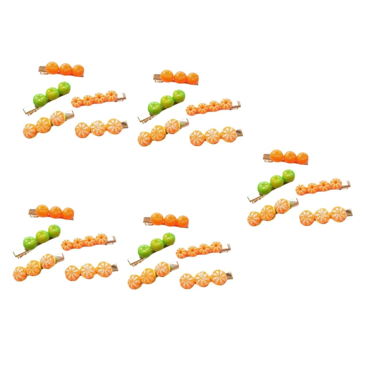 FRCOLOR 25 Piezas horquilla naranja pasadores para pinzas para el cabello para pasadores de pelo naranjas mandarinas pinzas para el cabello para niñas pinza de pelo de frutas resina