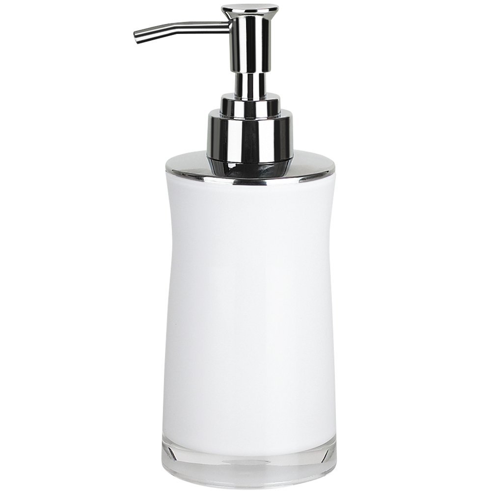 Spread Spain 3 Pieces Bathroom Set-Dispenser, Toothbrush Holder, & Soap Dish (White)