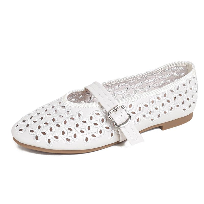Cut Out Flats for Women Round Toe Dressy Casual Flats
