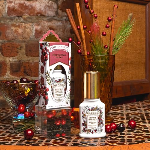 Image of Poo-Pourri Toilet Spray, Spritzmas Spice, Cinnamon + Cranberry + Balsam Fir, 2 Fl Oz (BB10051)