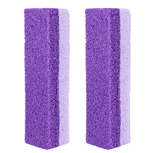 SUPVOX 2pcs Pumice Stone Lava Pedicure Tools Square Shape Hard Skin Remover for Hands Foot File Exfoliation (Purple)