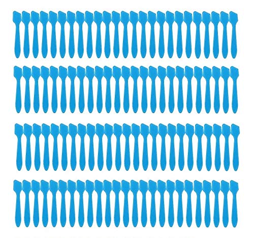 Reusable Mini Make-up Spatulas, 100 pieces,Blue.