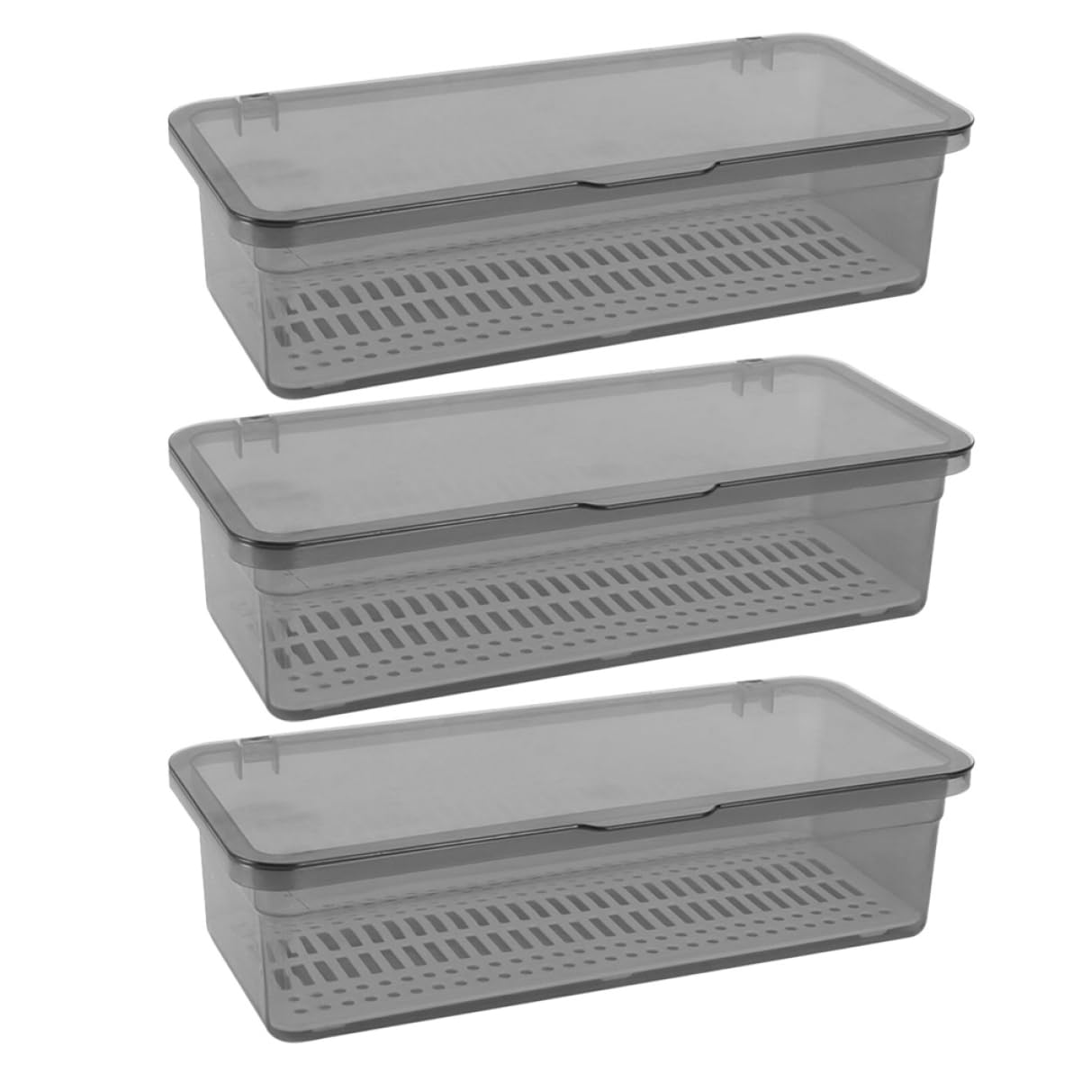 Organizador de Cajones para Cubiertos PP 3 Piezas con Tapa