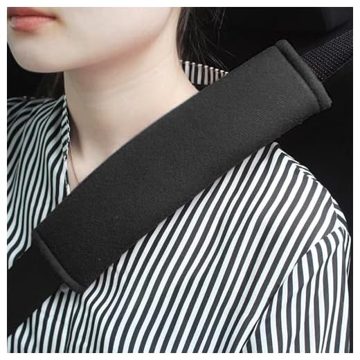 GAMPRO Car Seat Belt Pad Cover kit, 2-Pack Black Cotton Soft Car Safety Seat Belt Strap Shoulder Pad for Adults and Children,Useful Shoulder Suitable for Backpack,Shoulder Bag Cover(Black)