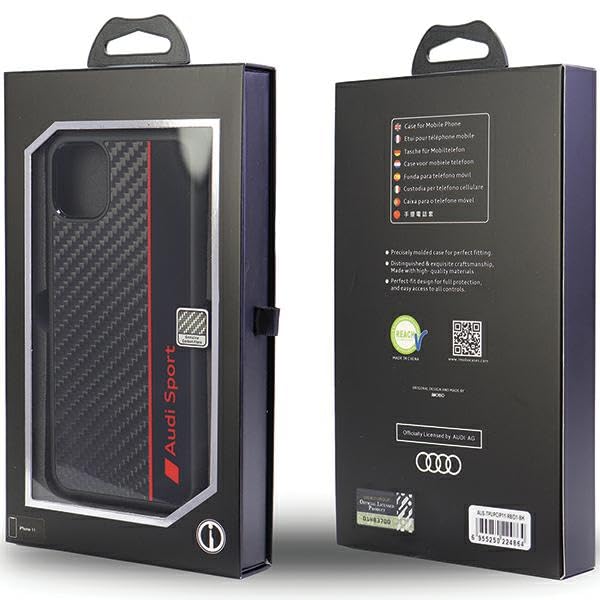 Coque Audi carbone iPhone 11 résistant rayures housse rigide