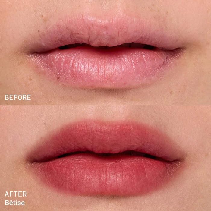 VIOLETE - Balm Sheer Matte Lipstick - Hydrating, Buildable Sheer Color with Soft Matte Finish, Comfortable Wear, Vegan & Cruelty-Free - Color: Betise - (neutral berry)